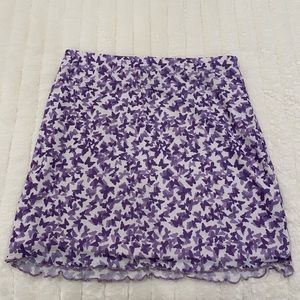 Stretchy purple butterfly skirt